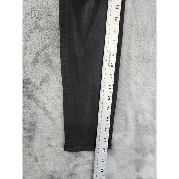 American Eagle Next Level Stretch Super High Rise Jegging Size 8 Black Button - Picture 13 of 15